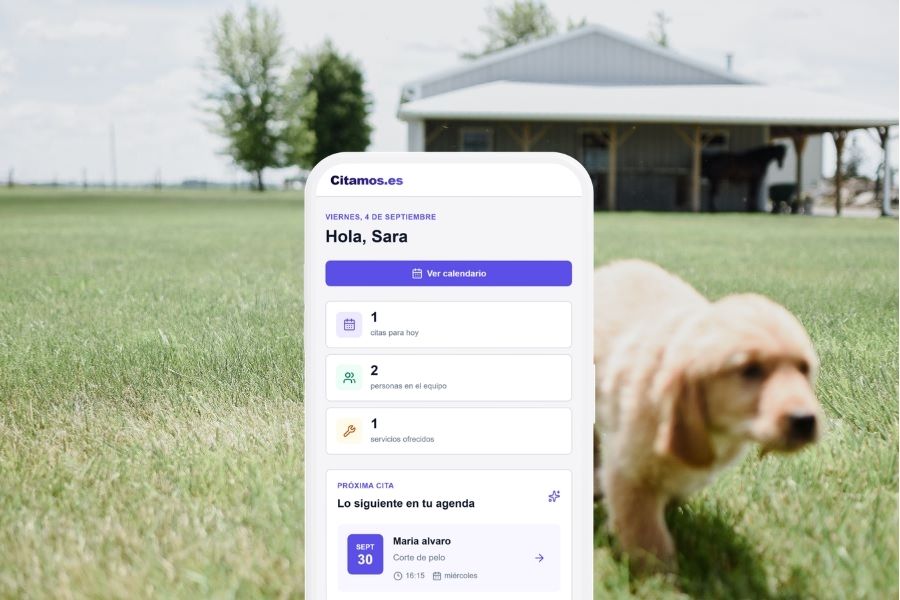 Agenda de reservas online de Citamos para clínicas veterinarias