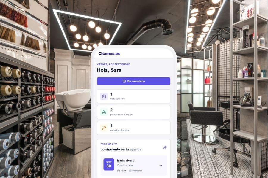 Agenda de reservas online de Citamos para peluquerías