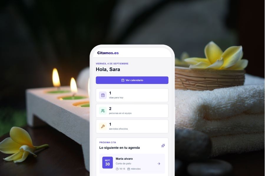 Agenda de reservas online de Citamos para spas